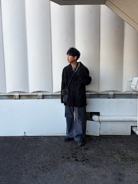 「Our Legacy（アワーレガシー）のLADON（ネックレス、ブラック系）」を使った、あんころもちさん（メンズ・176cm）の春コーディネート