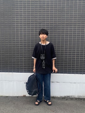 「SAKULA（サクラ）のアイテム」を使った、あんころもちさん（メンズ・176cm）の夏コーディネート