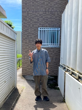 「NULL（ヌル）のアイテム」を使った、あんころもちさん（メンズ・176cm）の夏コーディネート