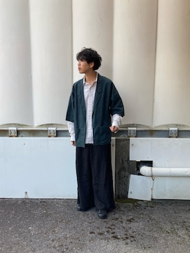 「アイテム（バングル/リストバンド）」を使った、あんころもちさん（メンズ・176cm）の秋コーディネート