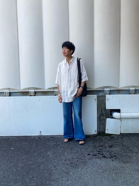 「アイテム（サンダル）」を使った、あんころもちさん（メンズ・176cm・30代）の夏コーディネート