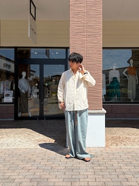「ANCELLM（アンセルム）のアイテム」を使った、あんころもちゃさん（メンズ・176cm）の夏コーディネート