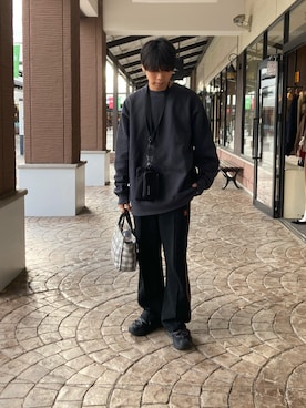 「アイテム（サンダル）」を使った、あんころもちさん（メンズ・176cm）の冬コーディネート