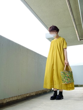 「SM2（エスエムツー）のアイテム（シャツワンピース）」を使った、うた♪さん（レディース・163cm）の夏コーディネート