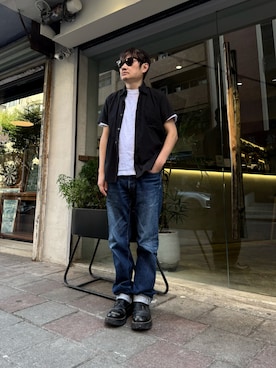 「A.P.C.（アーペーセー）のアイテム」を使った、東野  新さん（メンズ・165cm）の冬コーディネート