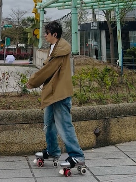 「FULLCOUNT（フルカウント）のアイテム」を使った、東野  新さん（メンズ・165cm）の春コーディネート