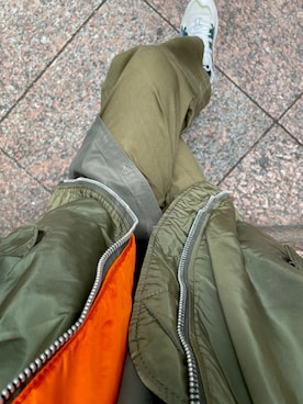 「Alpha Industries（アルファインダストリーズ）のアイテム（MA-1）」を使った、Poruruさん（メンズ・175cm）の夏コーディネート