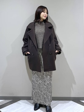 「アイテム（ピーコート）」を使った、kiiさん（レディース・157cm・20代）の冬コーディネート