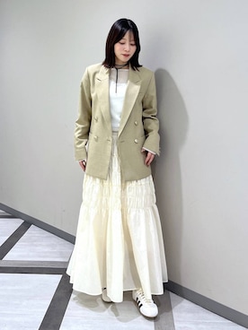 「A part by（アパートバイ）の【セレクト】adidas_TOKYO W（スニーカー、ホワイト系）」を使った、kiiさん（レディース・157cm）の冬コーディネート