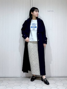 「スウエット」｜「アイテム（トレンチコート）」を使った、kiiさん（レディース・157cm）の春コーディネート