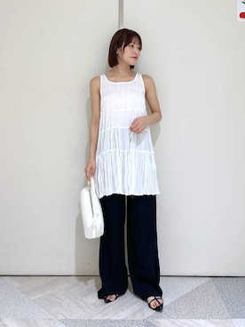 「A part by（アパートバイ）のアイテム」を使った、kiiさん（レディース・157cm）の夏コーディネート