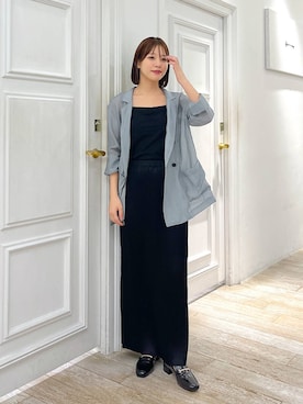 「アイテム（テーラードジャケット）」を使った、kiiさん（レディース・157cm・20代）の夏コーディネート