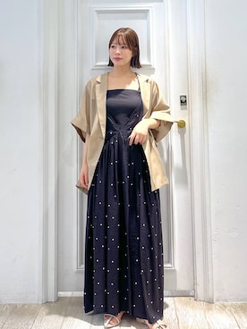 「アイテム（ジャケット/アウター、イエロー系）」を使った、kiiさん（レディース・157cm）の夏コーディネート