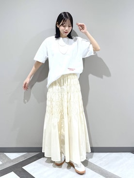 「A part by（アパートバイ）のヘマタイトビーズロングネックレス（ネックレス、シルバー系）」を使った、kiiさん（レディース・157cm）の冬コーディネート