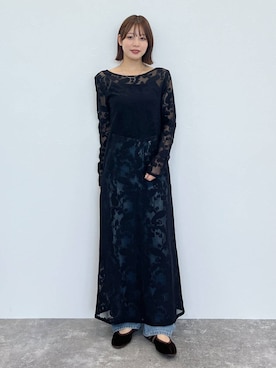 「A part by（アパートバイ）のアイテム（バレエシューズ）」を使った、kiiさん（レディース・157cm）の秋コーディネート