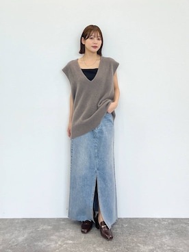 「アイテム（ローファー）」を使った、kiiさん（レディース・157cm・20代）の秋コーディネート