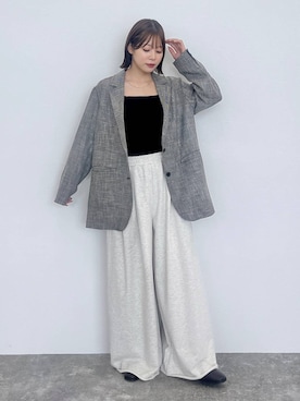 「A part by（アパートバイ）のアイテム（スウェットパンツ）」を使った、kiiさん（レディース・157cm）の秋コーディネート