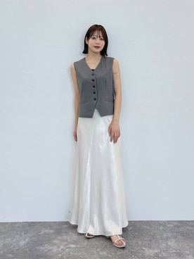 「A part by（アパートバイ）の≪追加8≫ステンレス_スネークネックレス（ネックレス）」を使った、kiiさん（レディース・157cm・20代）の夏コーディネート