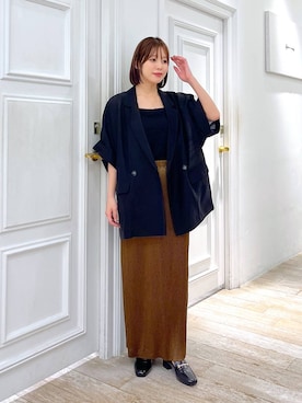 「アイテム（ローファー）」を使った、kiiさん（レディース・157cm・20代）の秋コーディネート