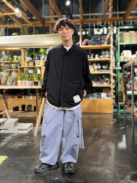 「niko and...（ニコアンド）のUSAコットン無地ロンT（Tシャツ/カットソー、ホワイト系）」を使った、あすろんさん（メンズ・170cm）の春コーディネート