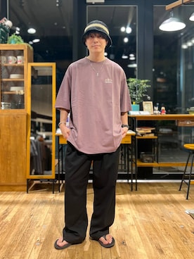 「niko and...（ニコアンド）のアイテム（その他パンツ）」を使った、あすろんさん（メンズ・170cm）の夏コーディネート
