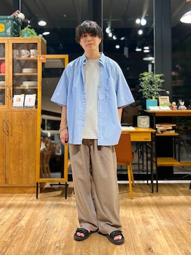 「niko and...（ニコアンド）のアイテム（リング）」を使った、あすろんさん（メンズ・170cm）の夏コーディネート