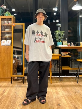 「niko and...（ニコアンド）のアイテム（リング）」を使った、あすろんさん（メンズ・170cm）の夏コーディネート