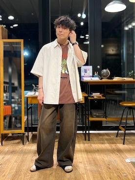 「リラックス」｜あすろんさん（メンズ・170cm）の春コーディネート