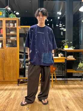 「Fishs Eddy（フィッシュエディ）のアイテム」を使った、あすろんさん（メンズ・170cm）の夏コーディネート