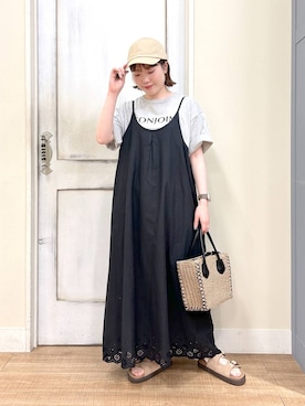 「アイテム（キャップ）」を使った、m o m o k aさん（レディース・157cm・20代）の春コーディネート