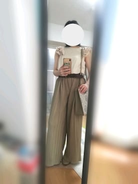 「アイテム（パンプス、ベージュ系）」を使った、pyosさん（レディース・152cm）の秋コーディネート
