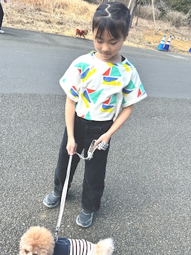 「アイテム（トップス）」を使った、eieieiさん（キッズ・125cm）の夏コーディネート