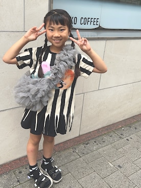 「アイテム（トップス）」を使った、eieieiさん（キッズ・125cm）の夏コーディネート