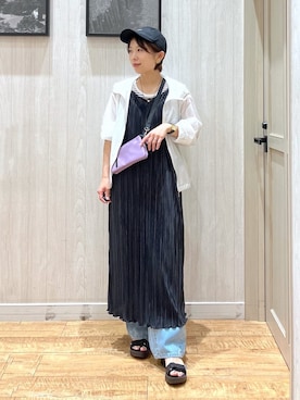 「Cutie Blonde（キューティーブロンド）のアイテム（デニムパンツ）」を使った、shirayuuuさん（レディース・155cm）の春コーディネート