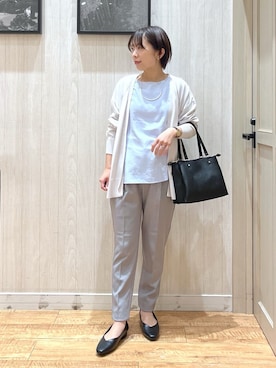「SHOO・LA・RUE（シューラルー）の【セレモニー】ローヒールパンプス（Pumps、ブラック系）」を使った、shirayuuuさん（レディース・155cm）の春コーディネート