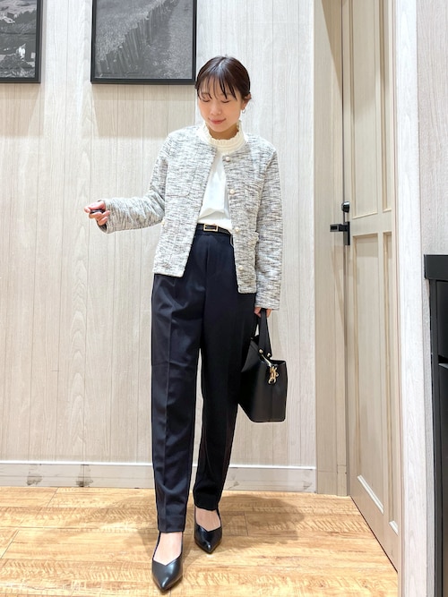 セール】カットツイードジャケット（ノーカラージャケット）｜DRESKIP