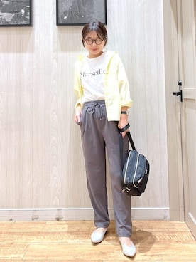「Lee（リー）のアイテム（ショルダーバッグ）」を使った、shirayuuuさん（レディース・155cm）の春コーディネート