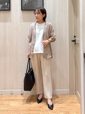 「Sunauna（スーナウーナ）のアイテム」を使った、shirayuuuさん（レディース・155cm）の春コーディネート