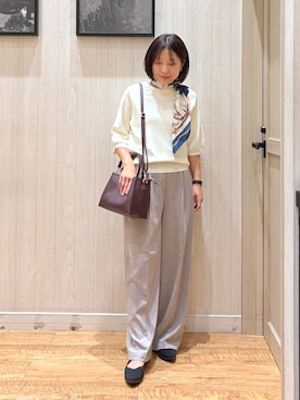 「SHOO・LA・RUE（シューラルー）のアイテム（その他パンツ）」を使った、shirayuuuさん（レディース・155cm）の秋コーディネート