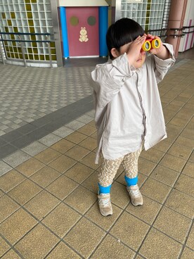 「アイテム（レッグウェア）」を使った、Ryotaさん（キッズ・110cm）の春コーディネート
