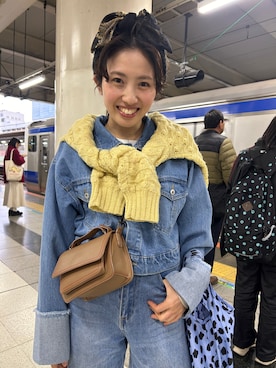 「Happy John（ハッピージョン）のアイテム（ジャケット/アウター）」を使った、nasuさん（レディース・161cm）の春コーディネート