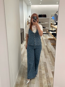 「アイテム（セットアップ）」を使った、yukiさん（レディース・155cm）の春コーディネート