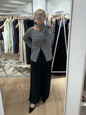 「アイテム（シュシュ）」を使った、yukiさん（レディース・155cm）の秋コーディネート