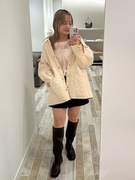 「mystic（ミスティック）のアイテム（ニット/セーター）」を使った、yukiさん（レディース・155cm）の秋コーディネート