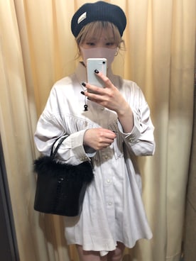 「ごきげんウィーク」｜「アイテム（ニットキャップ/ビーニー）」を使った、risaさん（レディース・163cm）の春コーディネート