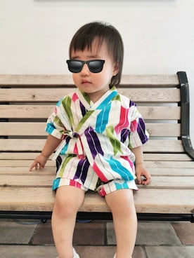 「1歳6ヶ月」｜「アイテム（浴衣）」を使った、m.yoさん（キッズ・80cm）の夏コーディネート
