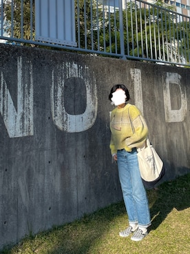 「グラデーションニット」｜「アイテム（スリッポン）」を使った、_ ami _さん（レディース・163cm）の秋コーディネート