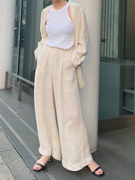 ETRE TOKYO(エトレトウキョウ)の「ノーカラーシアーリネンジャケット