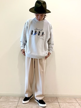 「くすみカラー」｜「アイテム（スリッポン）」を使った、Denさん（メンズ・169cm）の夏コーディネート