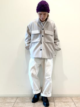 「JUNRED（ジュンレッド）のアイテム（帽子）」を使った、Denさん（メンズ・169cm）の秋コーディネート